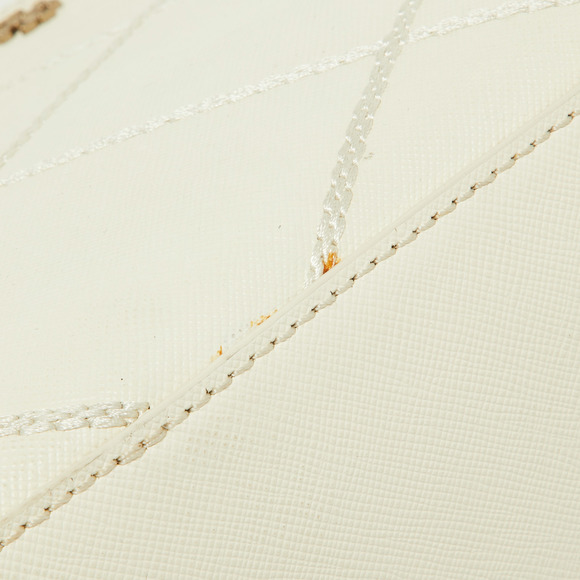 TORY BURCH Off White Leather Mini Robinson Double Zip Tote - Picture 6 of 8